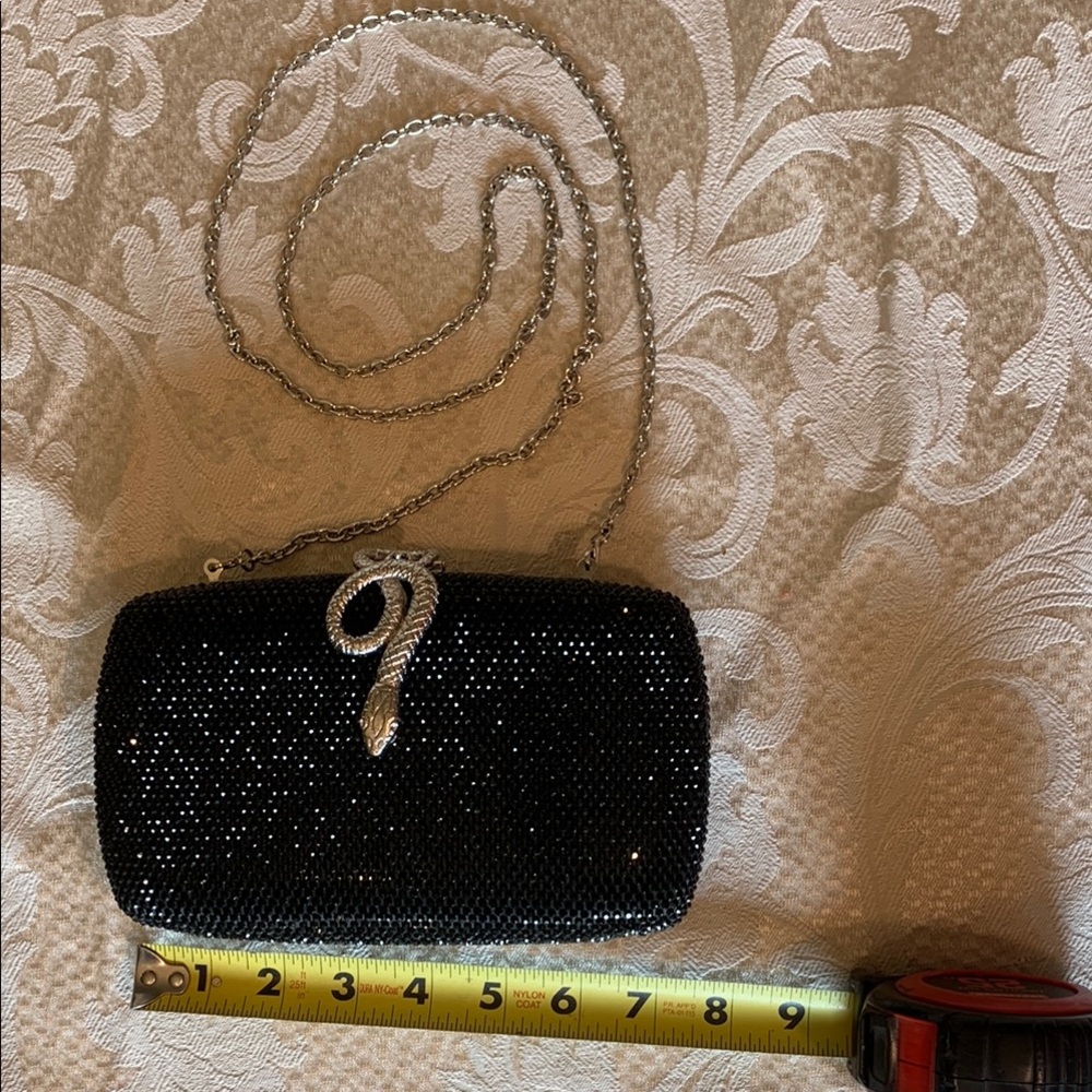 INC International Concepts Black Beaded Clutch